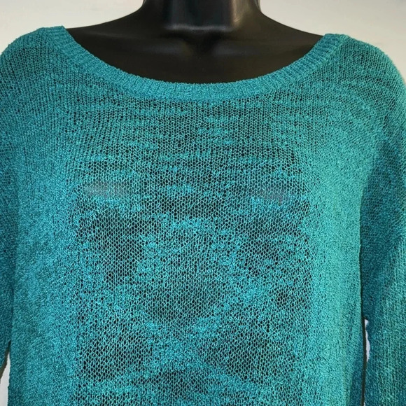 Katherine Barclay Montrel Open Knit Pullover Sweater Top - Picture 2 of 7